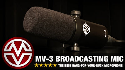 MV-3 Broadcast/Vocal Microphone - Unbeatable Price & Quality!