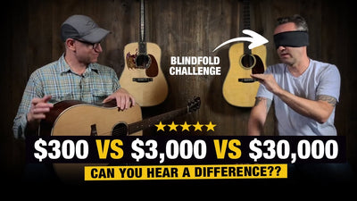 Acoustic Guitar Blindfold Challenge! $300 vs $3,000 vs $30,000
