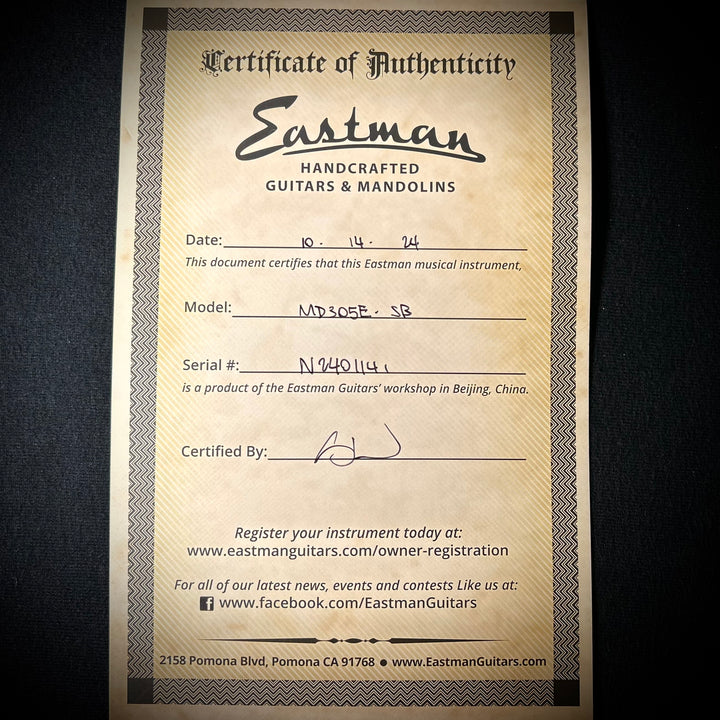 Eastman MD305E “A” Style - Sunburst