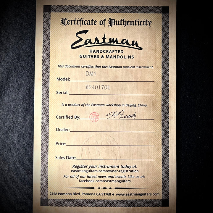 Eastman DM1 Gypsy Jazz Guitar - Natural