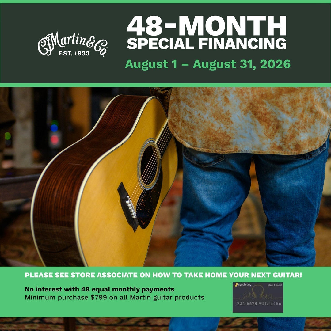 48-Month Financing with Martin Guitar for August 2026