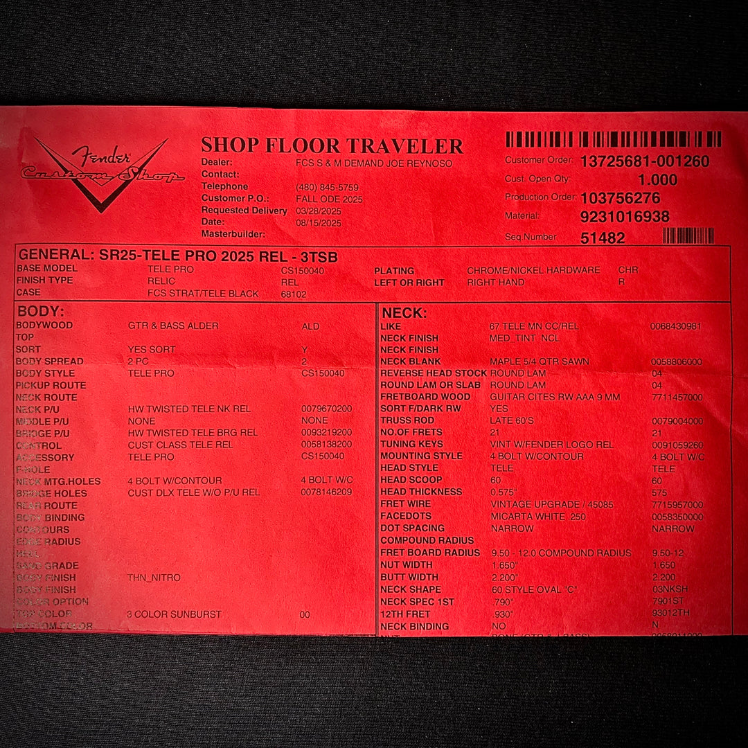 Fender Custom Shop Telecaster Pro Relic