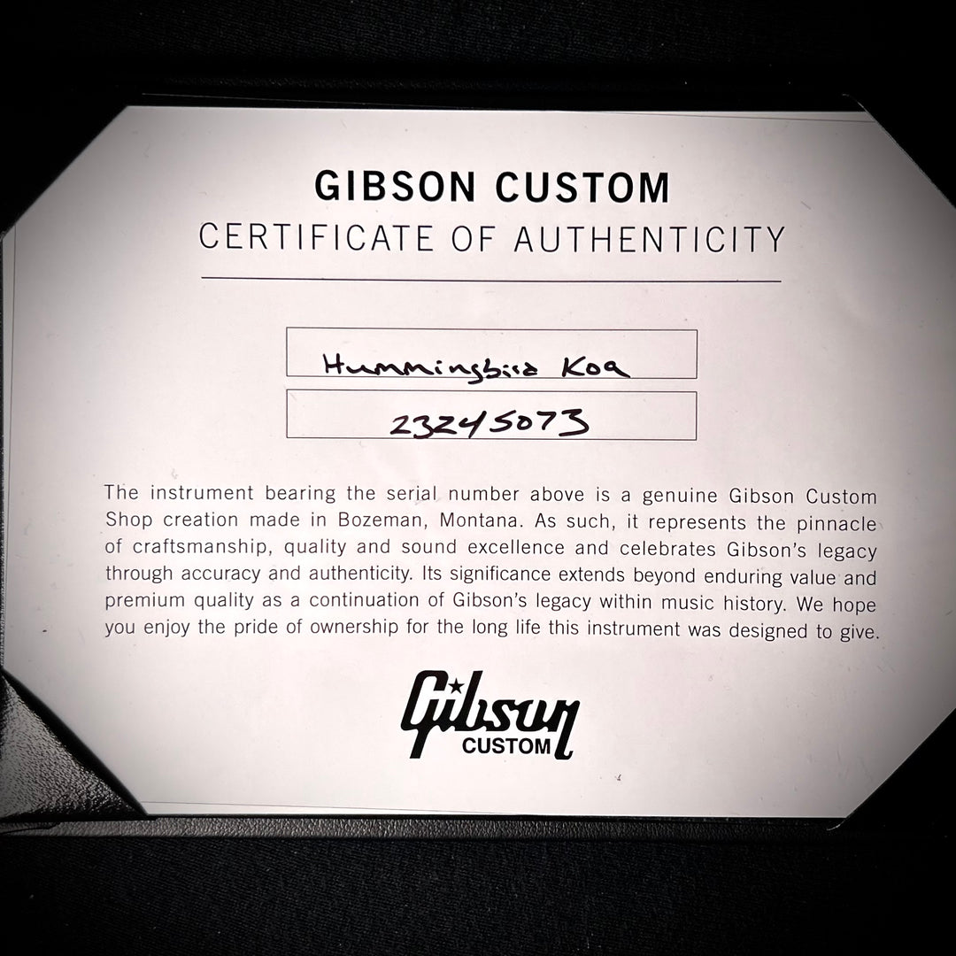 Gibson Hummingbird - KOA / Carpathian Spruce