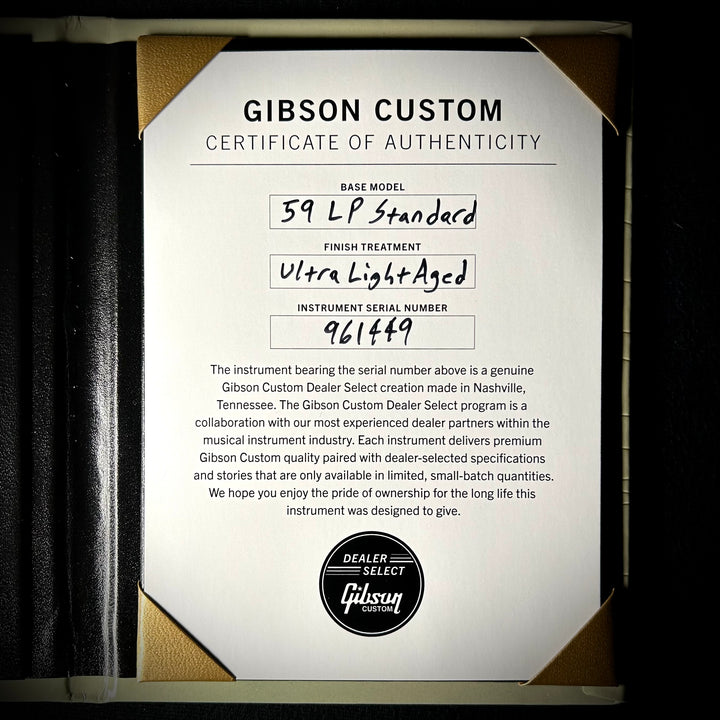 Gibson Custom Shop "MV" '59 Les Paul Standard