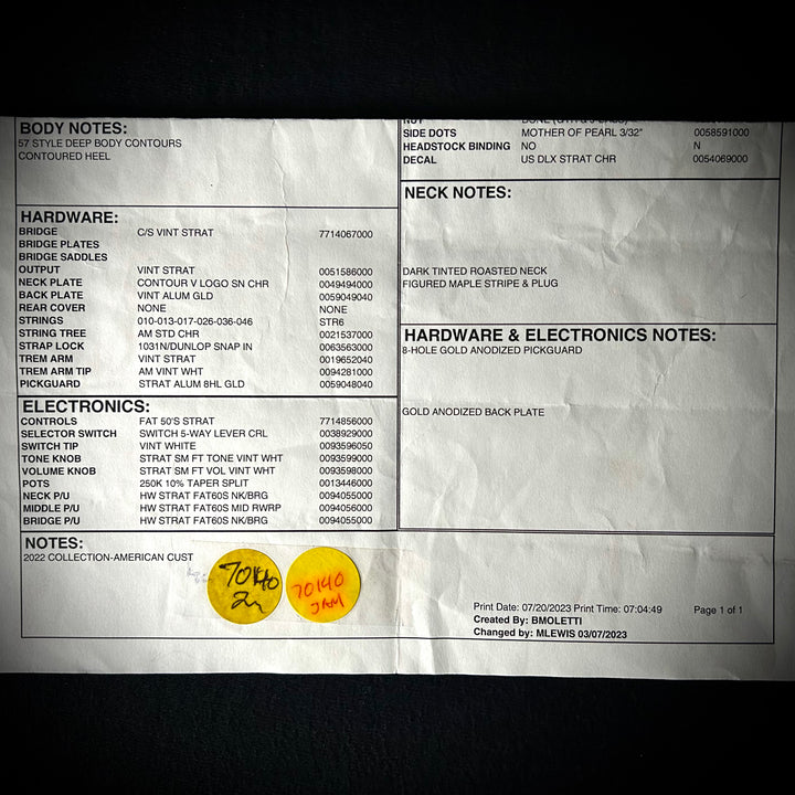 Fender American Custom Stratocaster (USED)