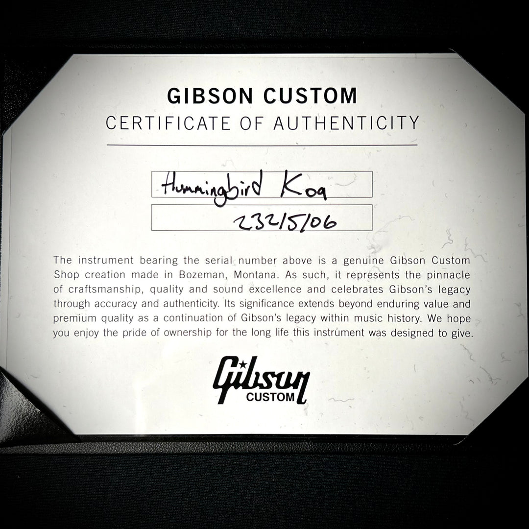 Gibson Hummingbird - KOA / Carpathian Spruce