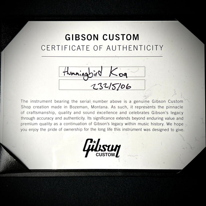 Gibson Hummingbird - KOA / Carpathian Spruce