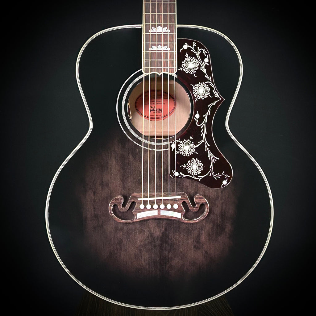 Gibson MV Custom Parlor SJ-200 - Trans Black – Music Villa MT