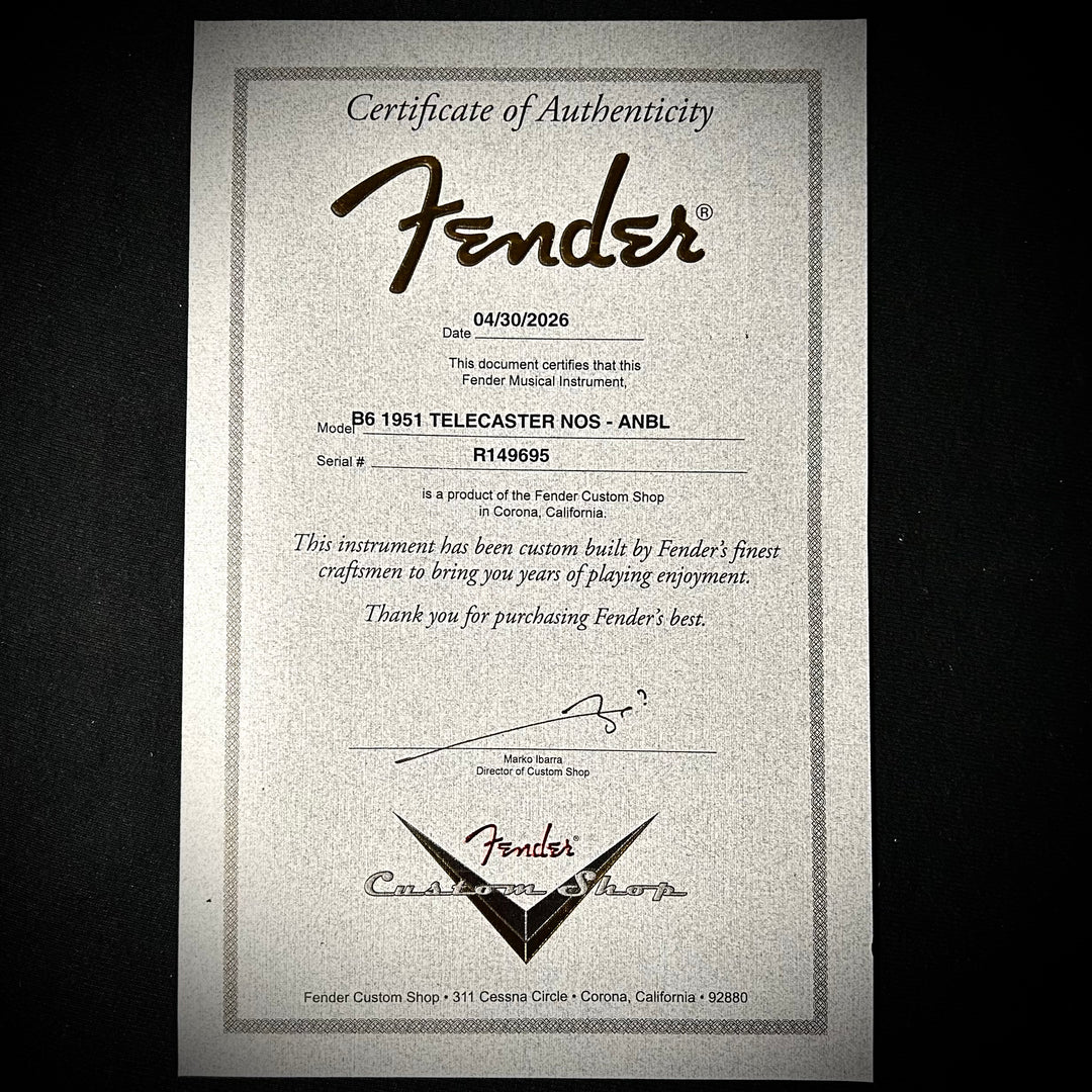 Fender  Custom Shop ‘51 Telecaster NOS