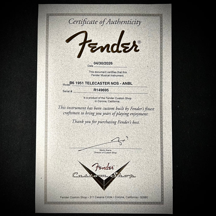 Fender  Custom Shop ‘51 Telecaster NOS