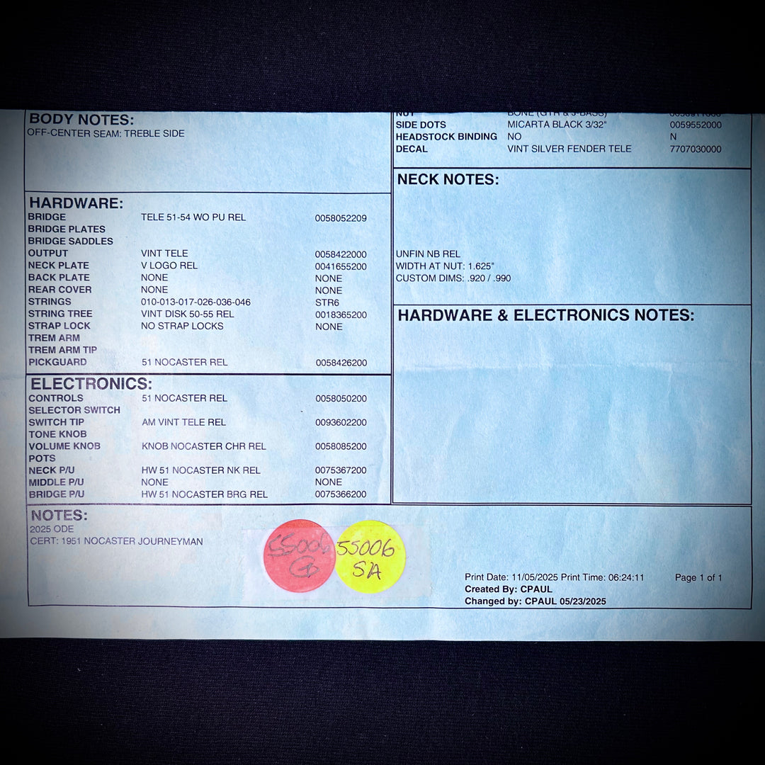 Fender Custom Shop ‘51 Nocaster | Journeyman Relic