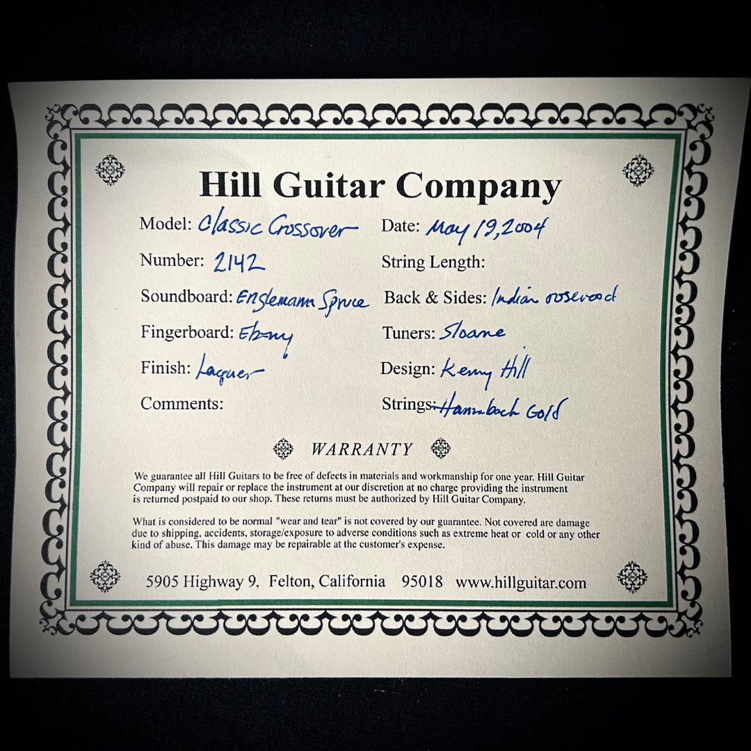 Hill Guitar Co. 2024 Crossover Prototype (USED)