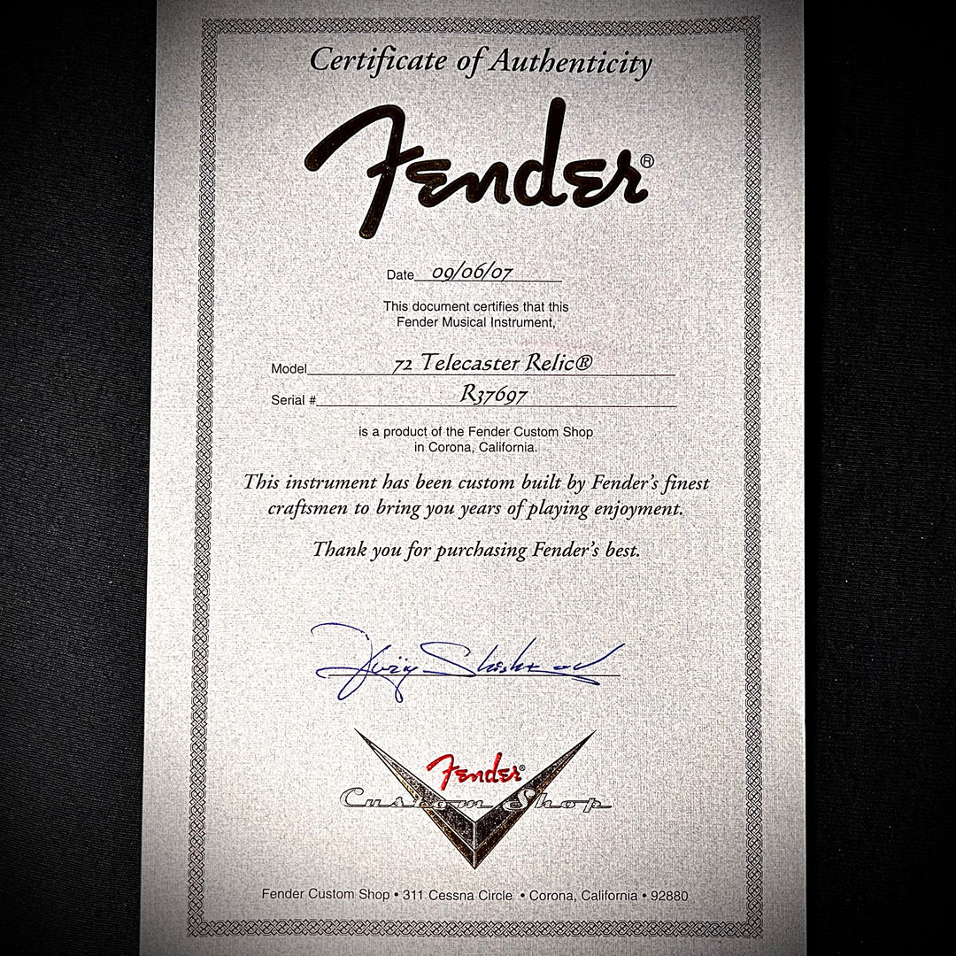 Fender Custom Shop ‘72 Telecaster Deluxe Relic "Yuriy Shishkov" (USED)