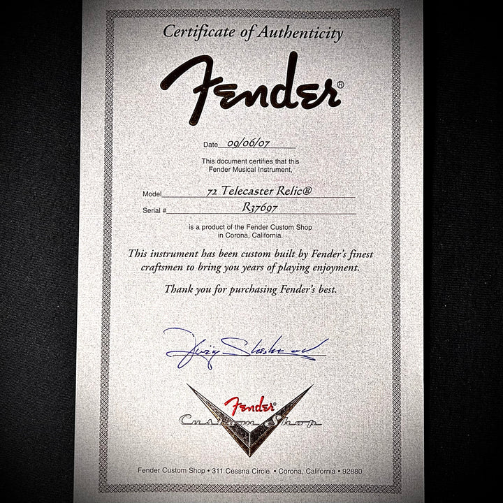 Fender Custom Shop ‘72 Telecaster Deluxe Relic "Yuriy Shishkov" (USED)