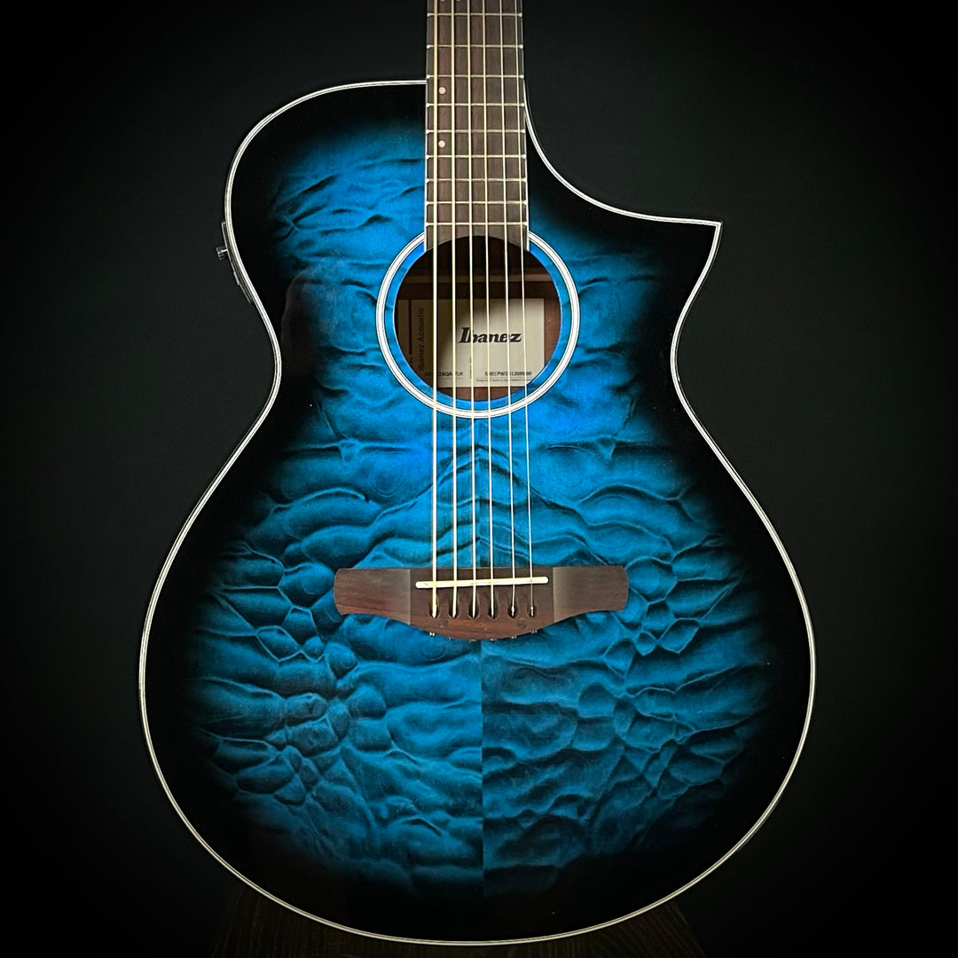 Ibanez AEWC16QA - Trans Blue Burst