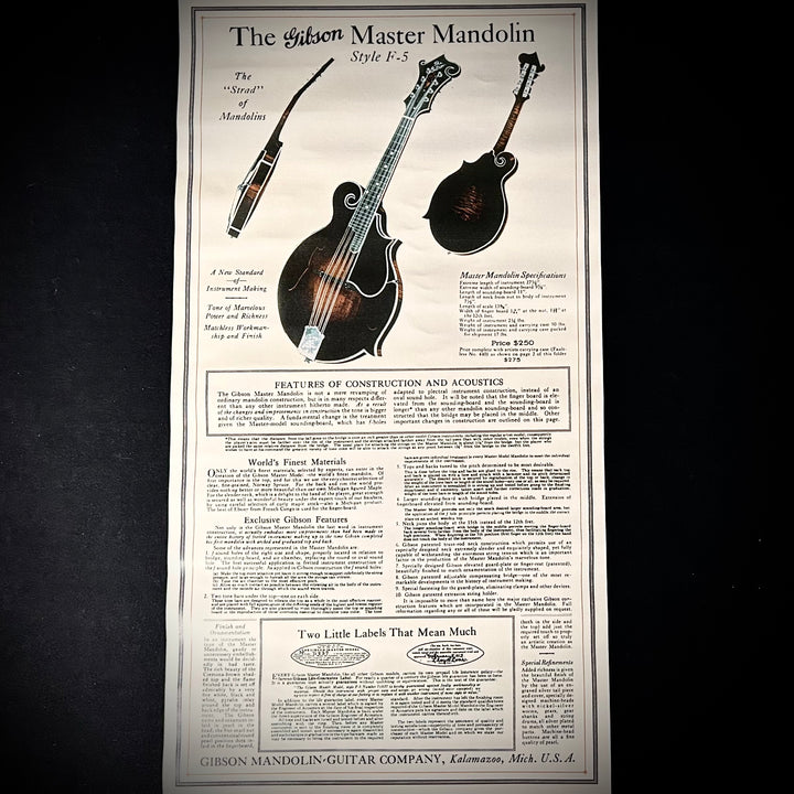 Gibson 1923 F-5 Master Model Reissue