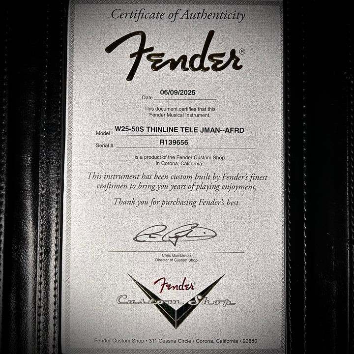 Fender Custom Shop '50s Telecaster Thinline - Journeyman Aged
