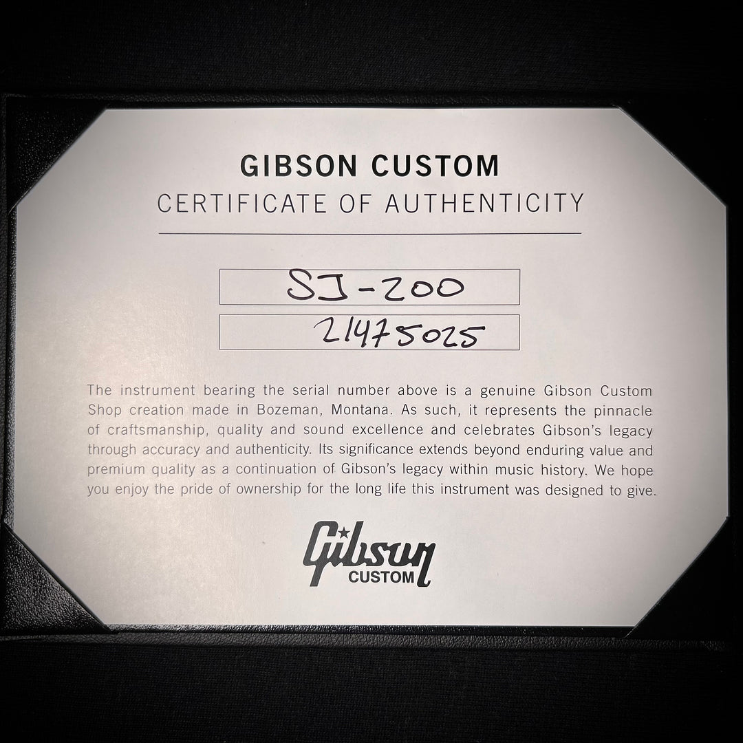 Gibson MV Custom SJ-200 Quilted Maple - Trans Black