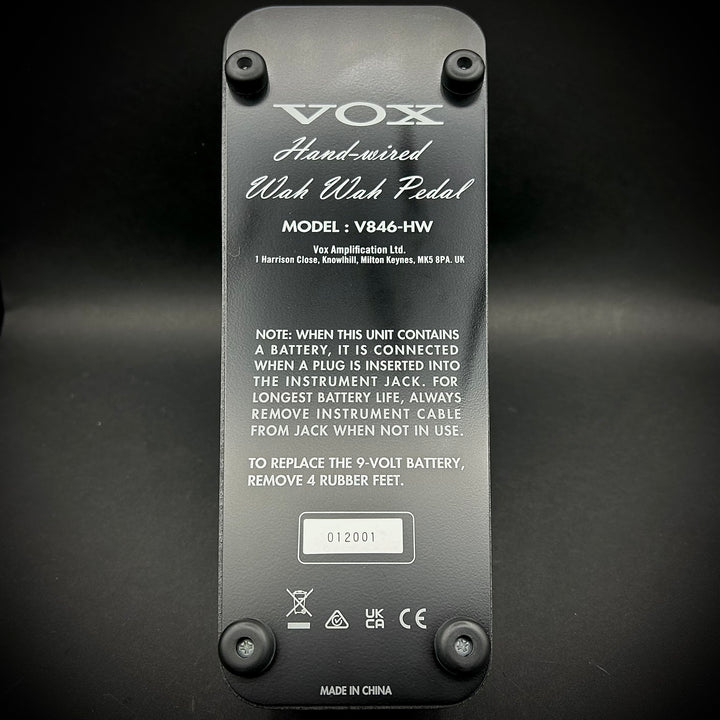 Vox V846-HW Handwired Wah Pedal