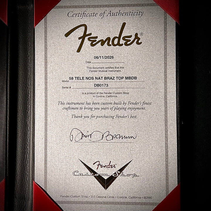Fender Custom Shop ‘58 Telecaster Brazilian | Masterbuilt by David Brown