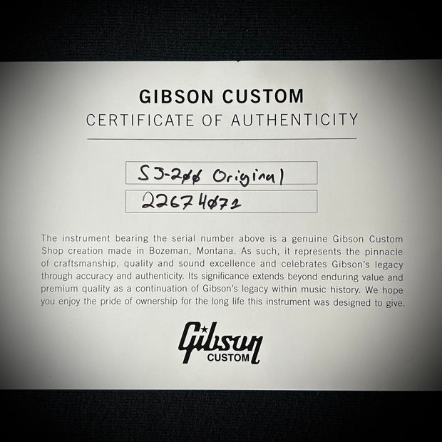 Gibson MV Custom SJ-200 Quilted Maple - Trans Black