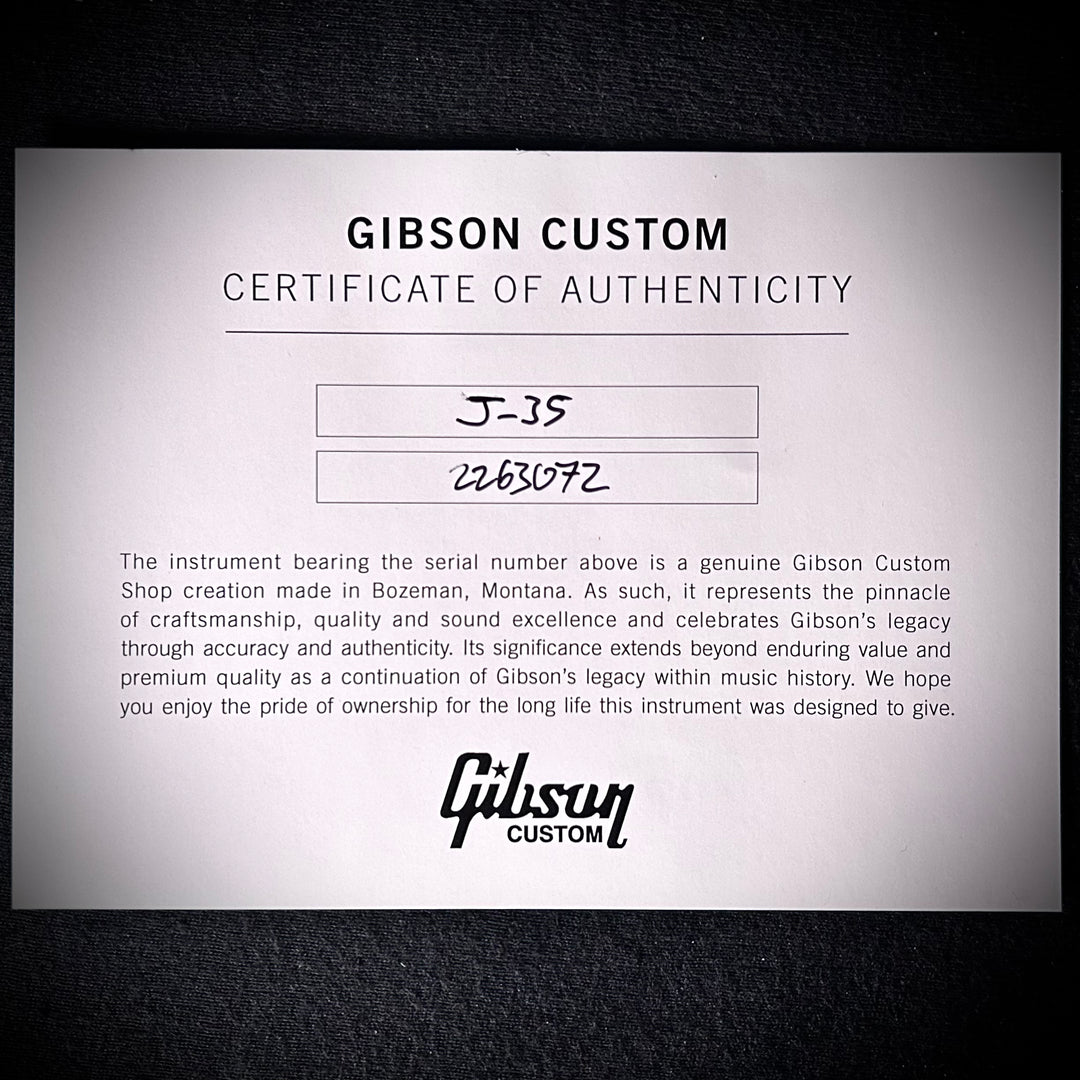 Gibson Music Villa Custom J-35 - Vintage Sunburst
