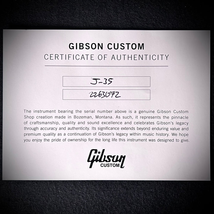 Gibson Music Villa Custom J-35 - Vintage Sunburst