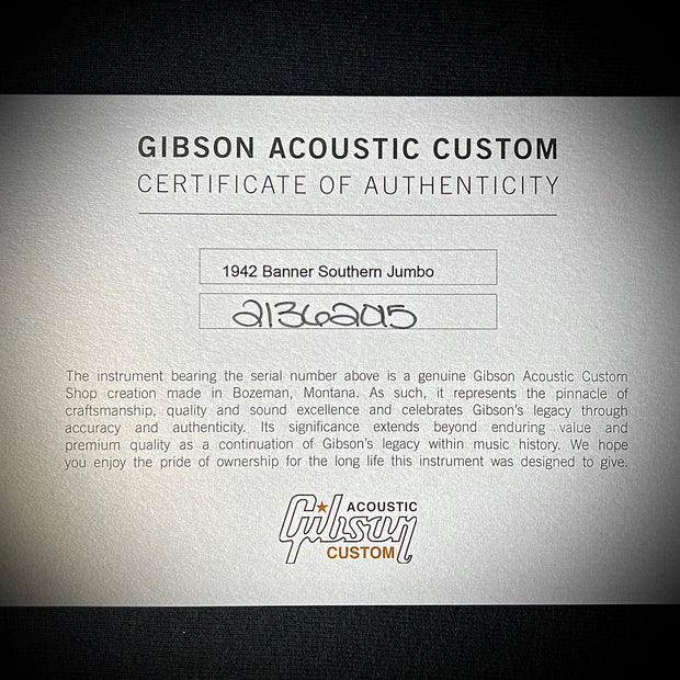 Gibson 2022, 1942 Southern Jumbo Historic (CONSIGNMENT)