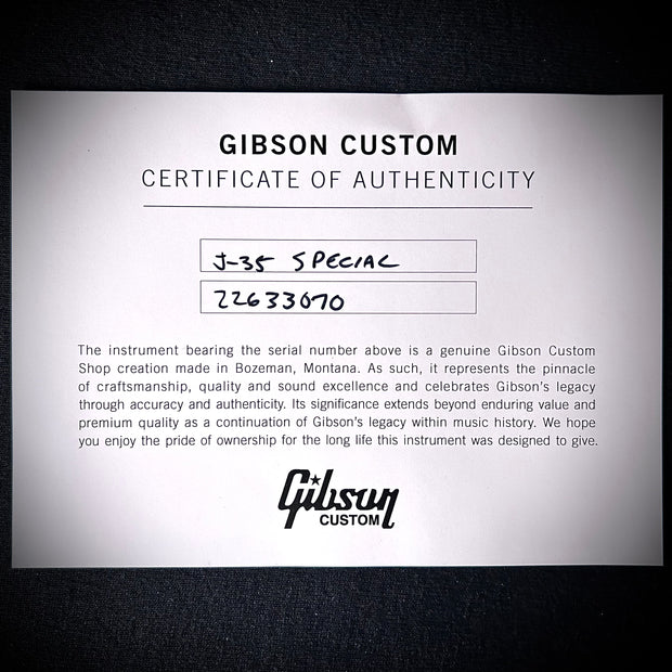 Gibson Music Villa Custom J-35 - Vintage Sunburst