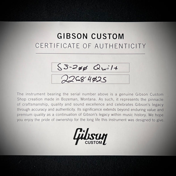 Gibson MV Custom SJ-200 Quilted Maple - Trans Black