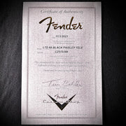Fender Custom Shop Limited Edition 1968 Telecaster Black Paisley Relic
