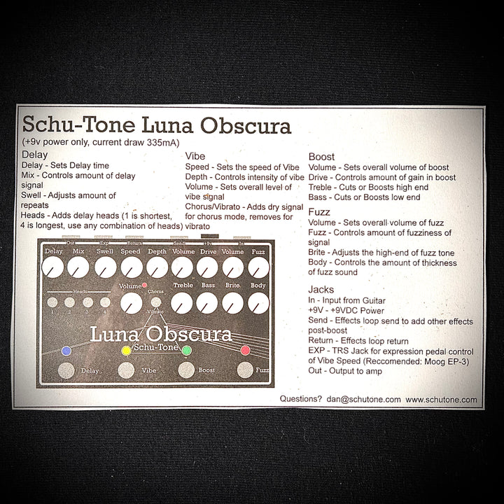 Schu-Tone Luna Obscura Dark Side Inspired Multi-Effect