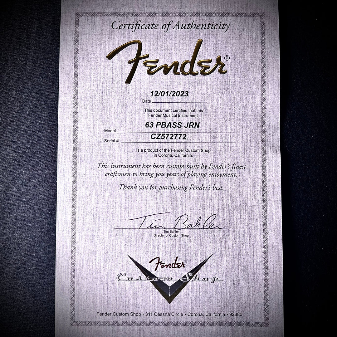 Fender Custom Shop 1963 Precision Bass Journeyman Relic