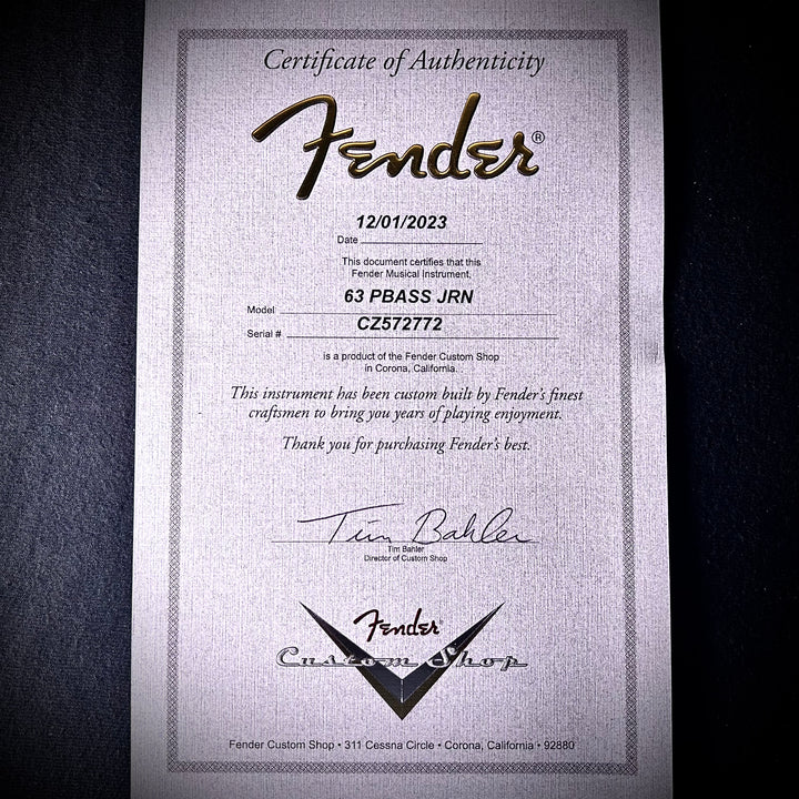 Fender Custom Shop 1963 Precision Bass Journeyman Relic