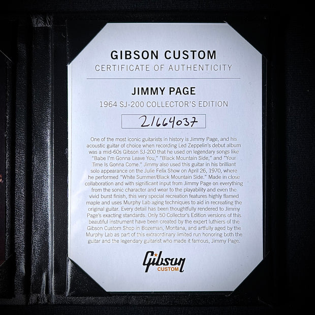 Gibson Jimmy Page 1964 SJ-200 Collector’s Edition, Cherry Tea - #15 of 50