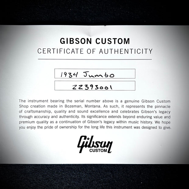 Gibson 1934 Jumbo - Historic Vintage Sunburst, Reissue