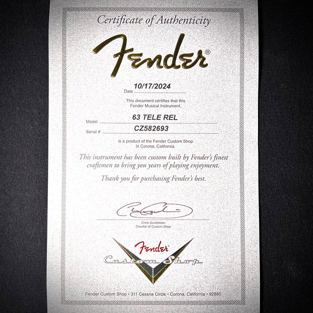 Fender Custom Shop '63 Telecaster Relic