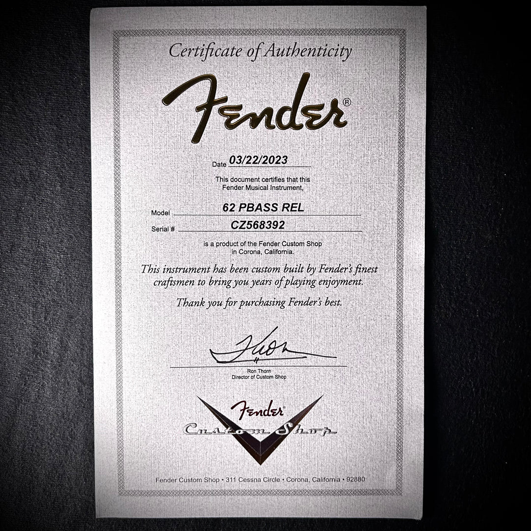 Fender Custom Shop 1962 Precision Bass Relic