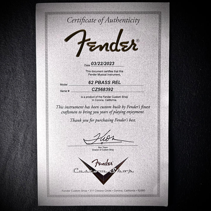 Fender Custom Shop 1962 Precision Bass Relic