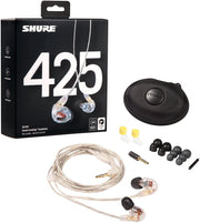 Shure SE425-CL Professional Sound Isolating Earphones Clear