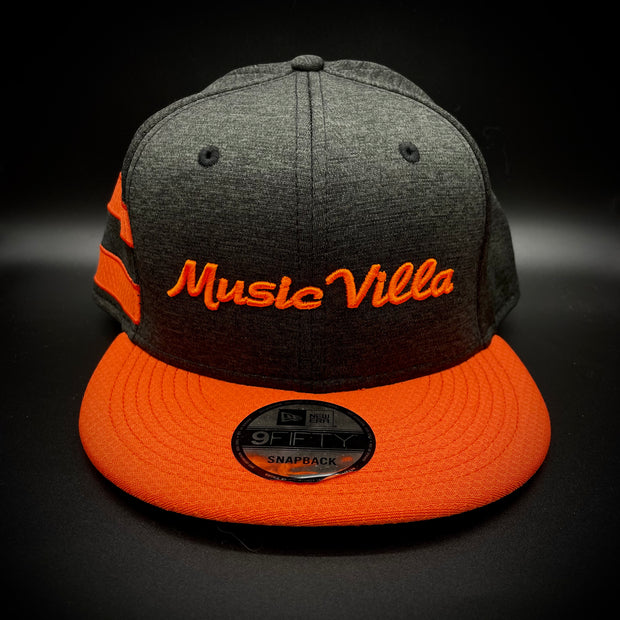 MV Football-Style Striped Structured Hat - 3D Logo