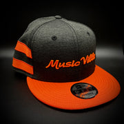 MV Football-Style Striped Structured Hat - 3D Logo