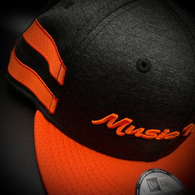 MV Football-Style Striped Structured Hat - 3D Logo