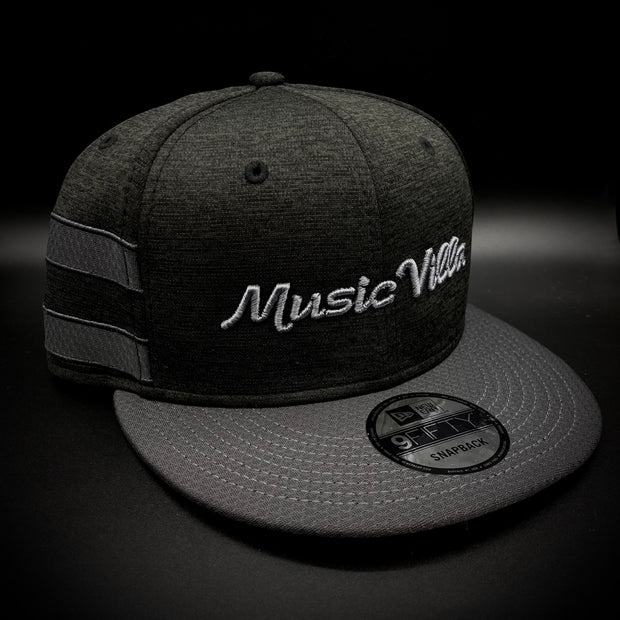MV Football-Style Striped Structured Hat - 3D Logo