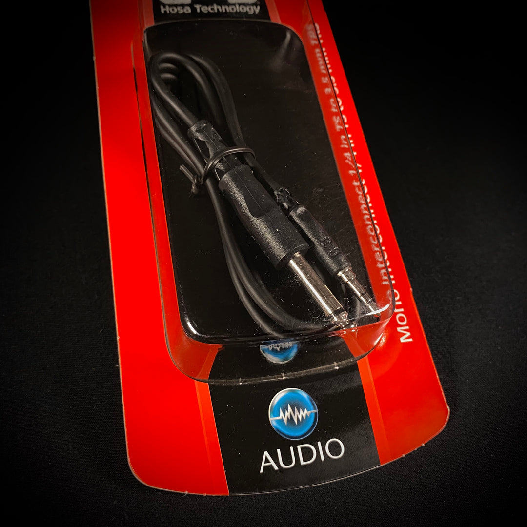 Hosa CPM-105 Mono Interconnect 1/4 in TS to 3.5 mm TRS 5'