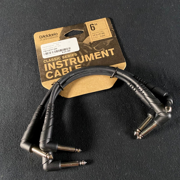 D’Addario Planet Waves Patch Cable 1/4” 3 Pack