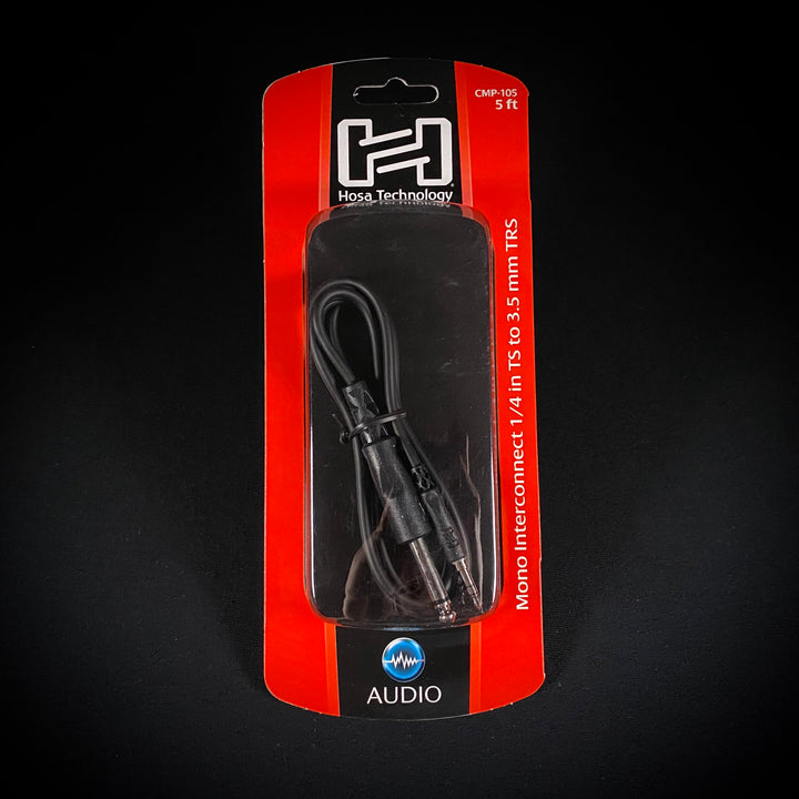 Hosa CPM-105 Mono Interconnect 1/4 in TS to 3.5 mm TRS 5'
